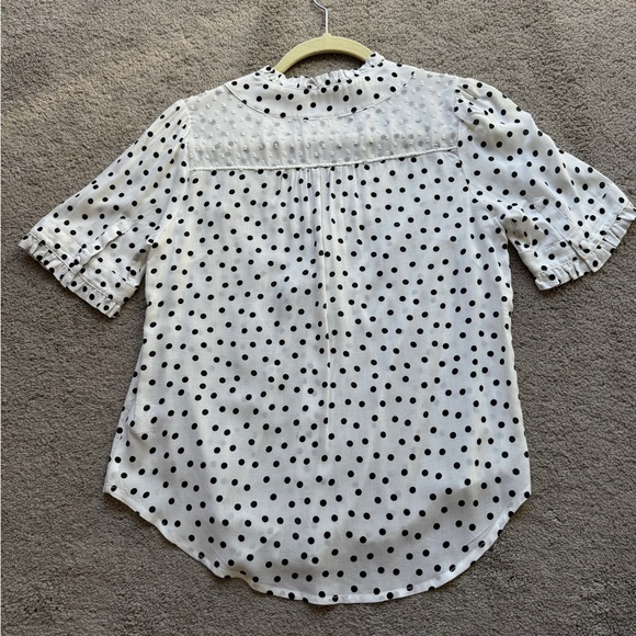 Lovely white and black polka dot Maeve blouse from Anthropologie - Picture 8 of 8